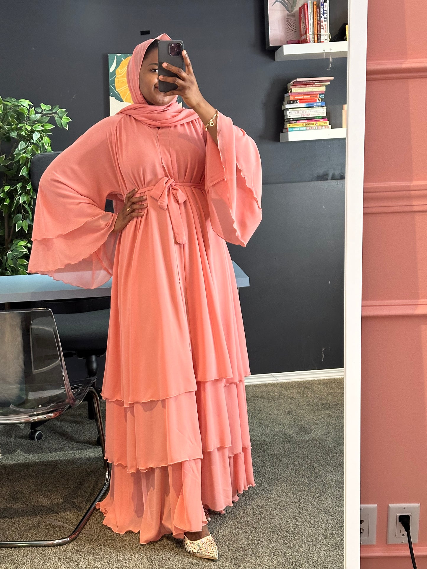 Abaya Nadia - peach