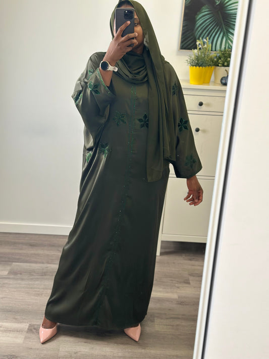 Abaya Mujidat- green