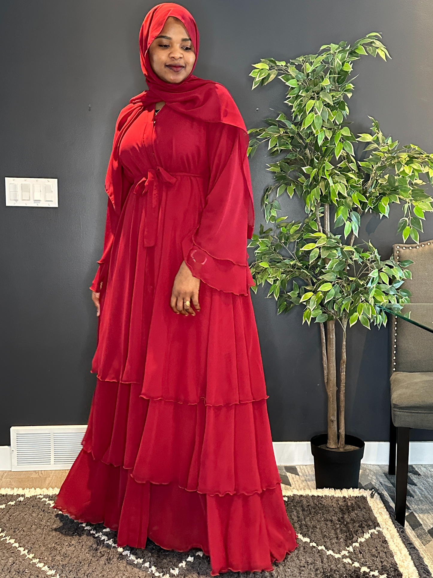 Abaya Nadia - maroon