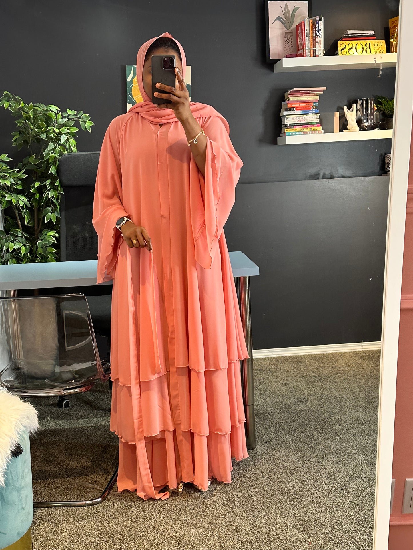 Abaya Nadia - peach