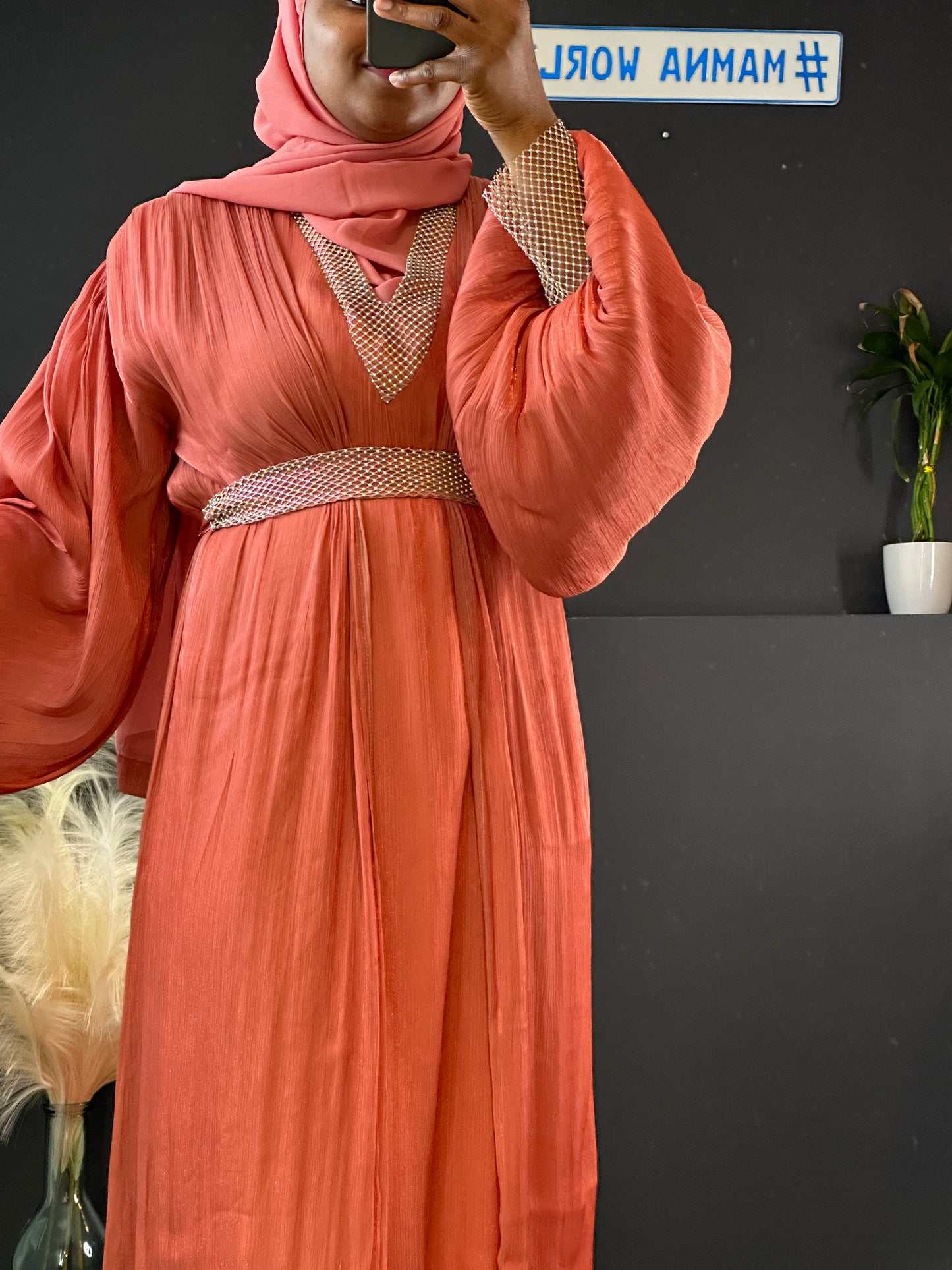 Abaya Husseina - burnt orange