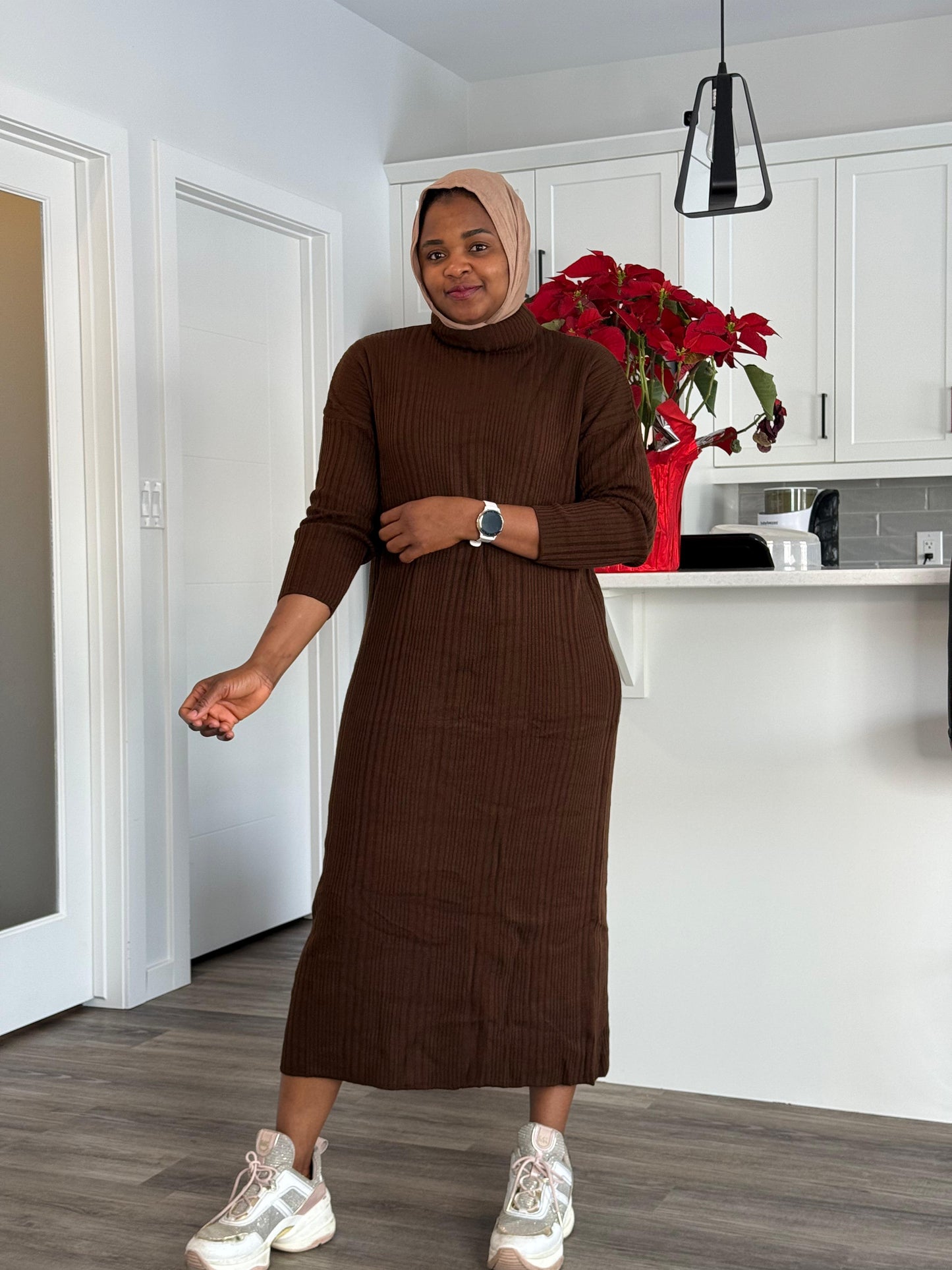 Knit dress - Brown