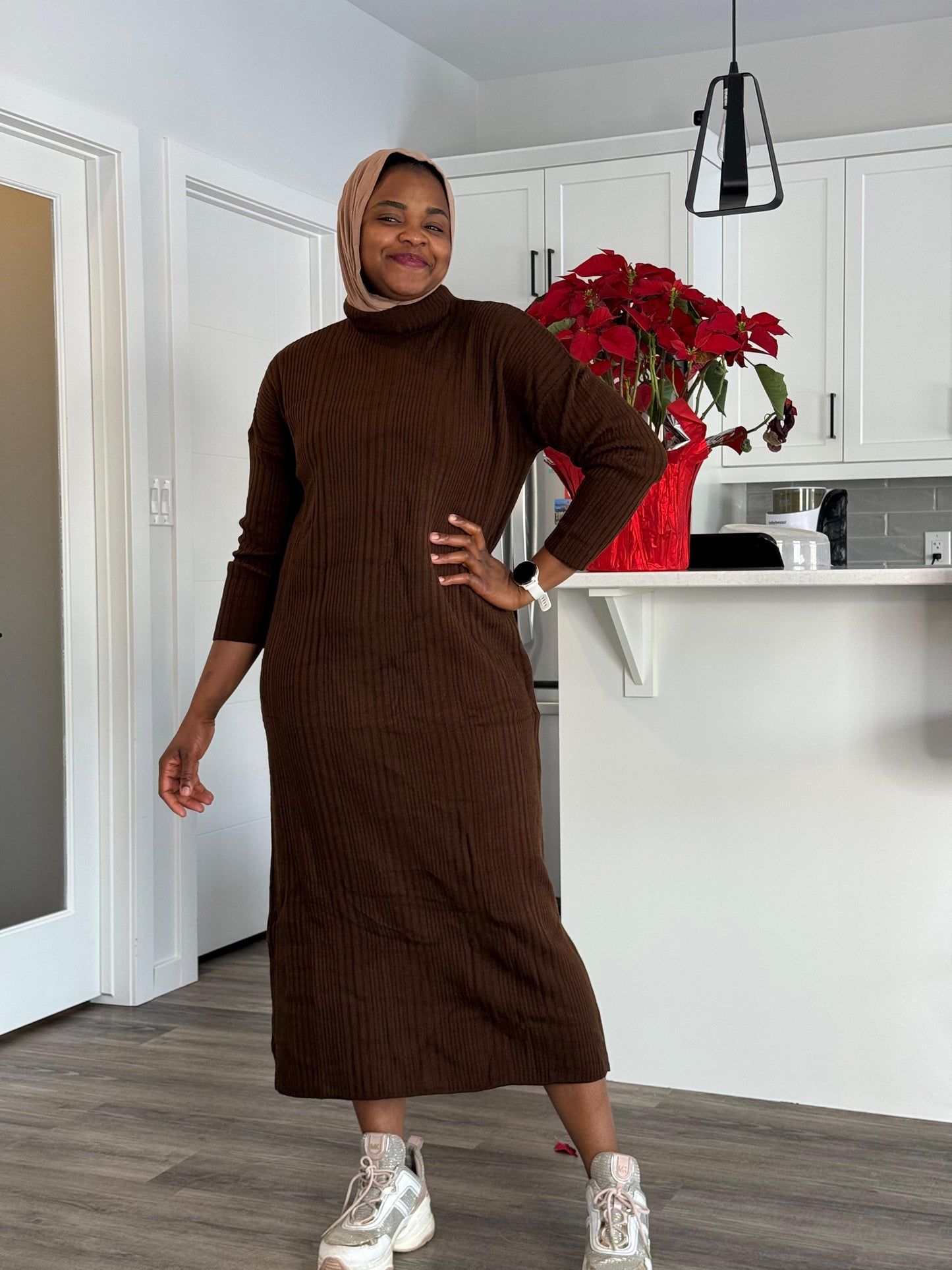 Knit dress - Brown