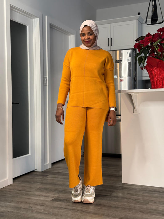 Solid colour Co Ord Set - Mustard