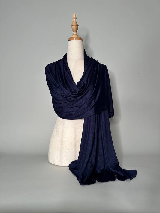 Jersey Scarf - navy blue