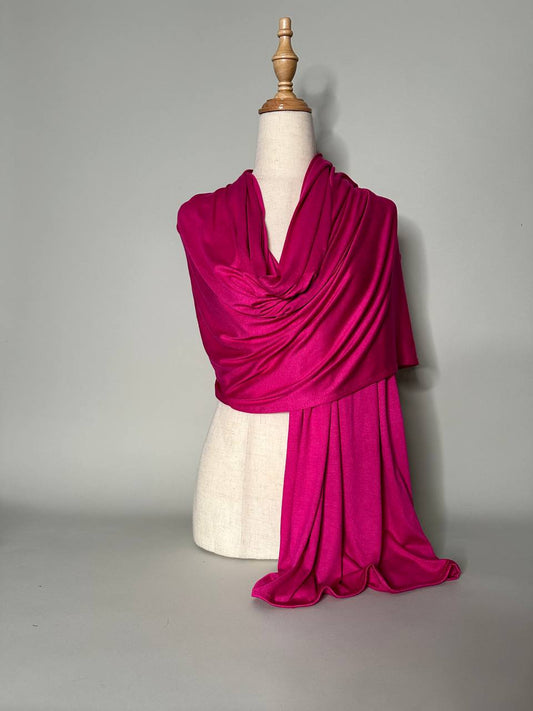 Jersey Scarf - hot pink