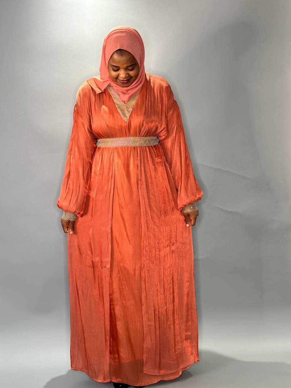 Abaya Husseina - burnt orange