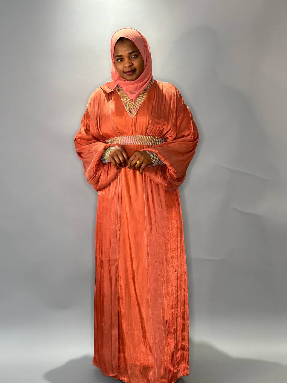 Abaya Husseina - burnt orange