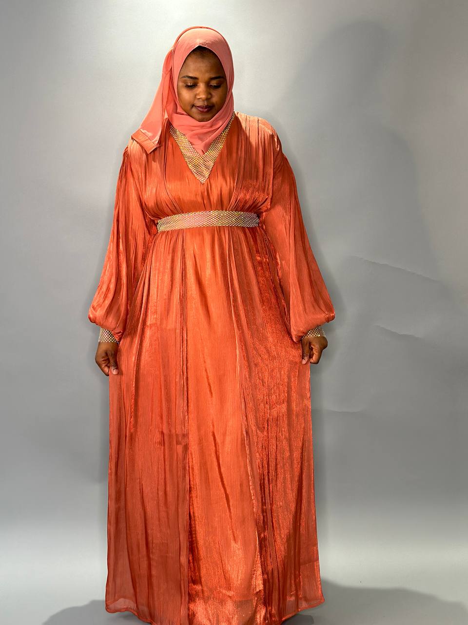 Abaya Husseina - burnt orange