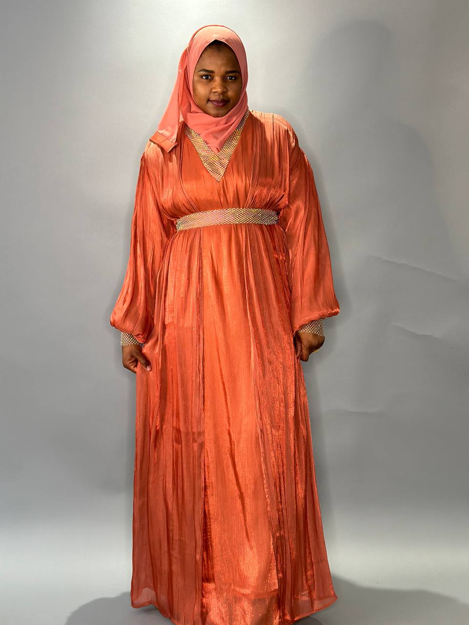 Abaya Husseina - burnt orange